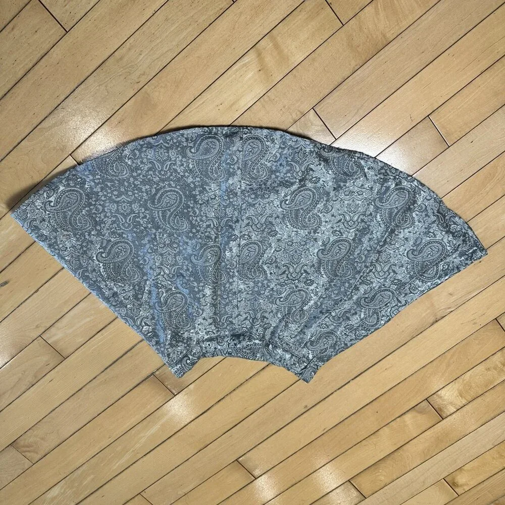 Vintage GYMBOREE Silver Paisley Skater Skirt Lined Size 6